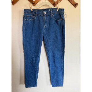 Gap 1969 Jeans Womens 29 Real Straight Ankle Medium Wash Mid Rise City Classic